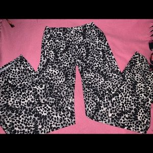 Print Sequin Pants